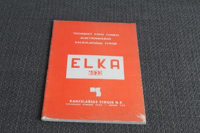 Elka 6522 kalkulátor - Technický návod Vydáno 120 kusů !!!!