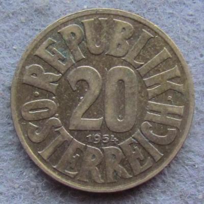 Rakousko 20 šilinků 1954 