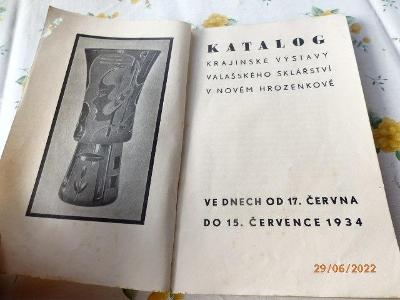 Nový Hrozenkov-katalog kraj.výst .valašského sklářství-1934