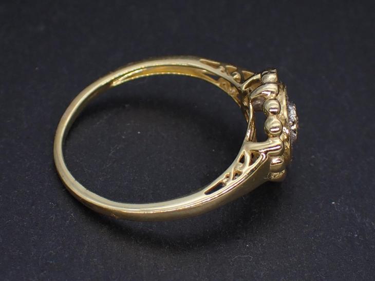 Art deco prsten s diamanty- 0,11ct