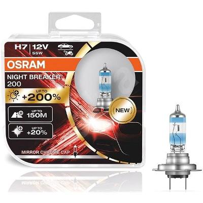 Autožárovka OSRAM H7 NIGHT BREAKER 200, +200%, DUO BOX