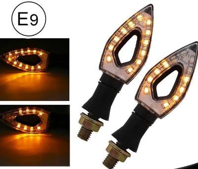 LED směrové blinkry na motorku 12V 2ks 2x 9LED