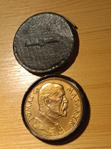 Medaile Masaryk 5cm stav! Na paměť 85. narozenin bronz