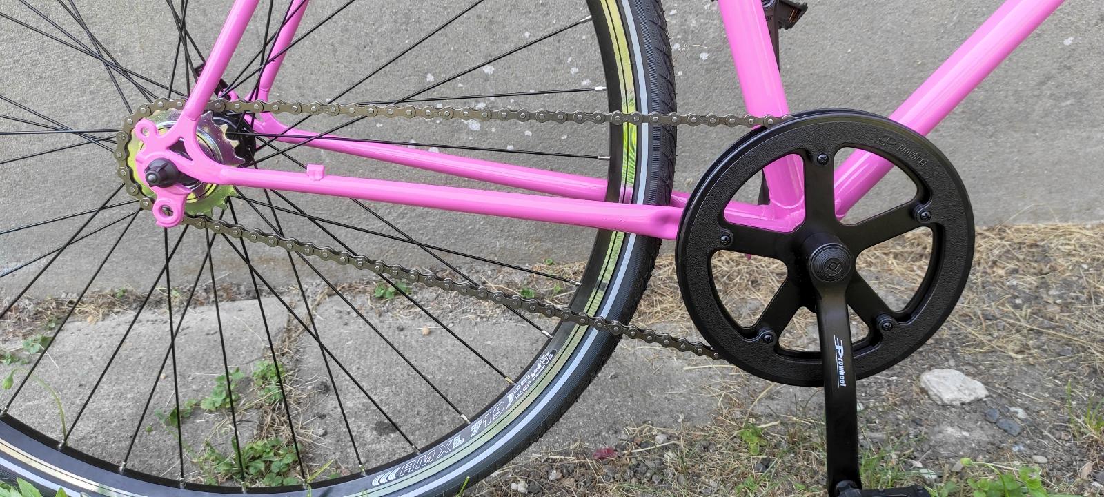 FAVORIT PINK CUSTOM KPA Nově repasované kolo SingleSpeed 28" ram 58cm - Cyklistika