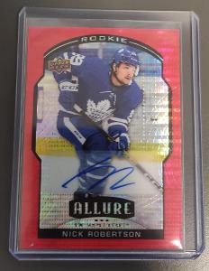 20/21 UD ALLURE NICK ROBERTSON RED RAINBOW RC ROOKIE TIER 2 AUTO /199 