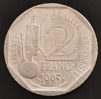Francie 2 Francs 1995 KM# 1119 100 let od smrti Louise Pasteura   