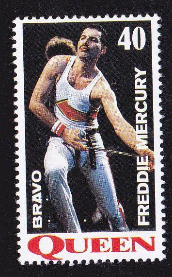 Známka časopisu BRAVO se zpěváky - Freddie Mercury