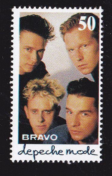 Známka časopisu BRAVO se zpěváky - Depeche Mode - Pohlednice