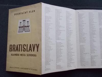 Slovensko mapa Bratislava 1979