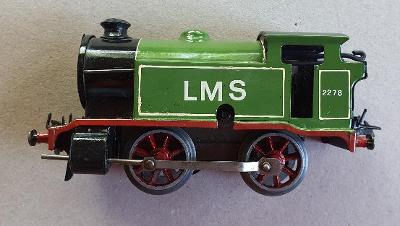plechová lokomotiva na klíček LMS 2278 rozchod 0 jako MERKUR