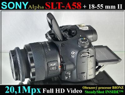 💥 Sony SLT- A58 + Objektiv DT 18-55mm 3.5-5.6 SAM II *TOP👍 3080 Exp.