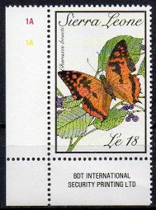 Sierra Leone-Motýli 1989**  Mi.1281 / 2,60 €