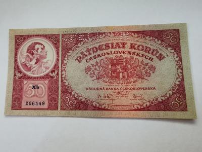Československo 50 korun 1929 / specimen UNC