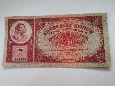 Československo 50 korun 1929 / specimen UNC