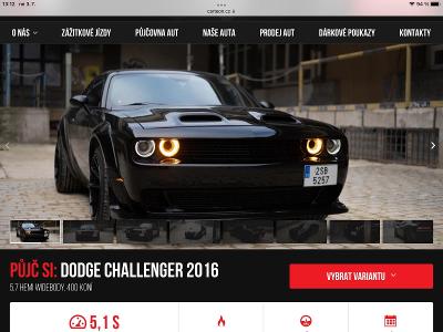 DÁRKOVÝ POUKAZ -CARTEON - Dodge Challenger 2016- 2 dny, víkend