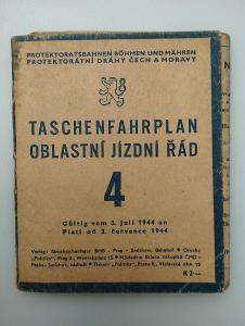 1944*oblastní jízdní řád Protektorátu Čechy a Morava od 3.6.1944 