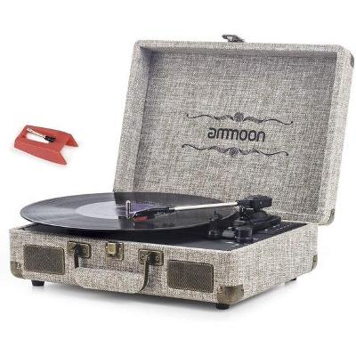 AMMOON Vintage kufrový gramofon/3rychlosti/bluetooth/USB/SD záruka!