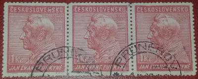 ČSR1-1937 - 150.výročí J.E.PURKYNĚ  - č.323 - tří páska