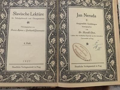Jan Neruda - Ausgewählte Erzählungen, 1927