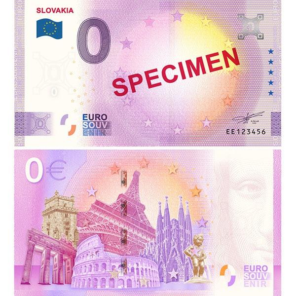 0 Euro souvenir bankovka 2022 SPECIMEN - Zberateľstvo