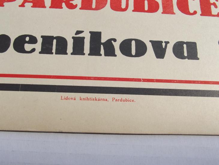 Stará reklama na tvrdém papíře Cementárna Jírek Pardubice  - Starožitnosti