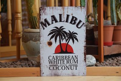 plechová cedule - Malibu rum
