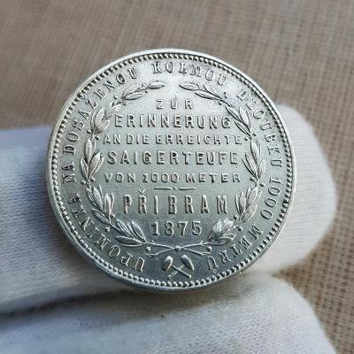 Stříbrný Příbramský 1 zlatník 1875 