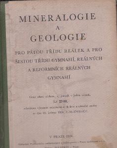 MINERALOGIE A GEOLOGIE 1934