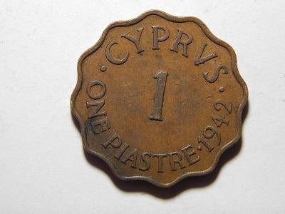 Kypr 1 Piastre 1942 XF č11928