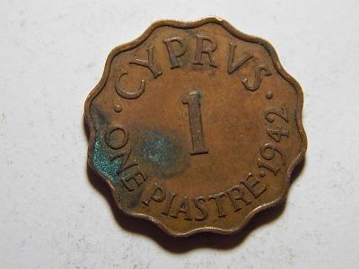 Kypr 1 Piastre 1942 XF č11991