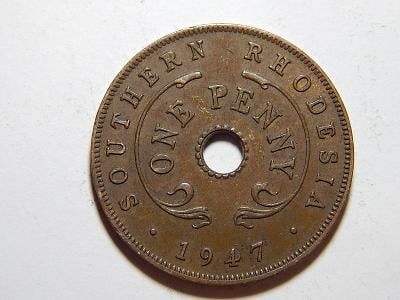 Rhodesia 1 Penny 1947 XF-UNC č12166