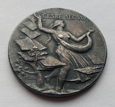 Medaile - České slovo, hold neznámému vojínu 1929. Ag