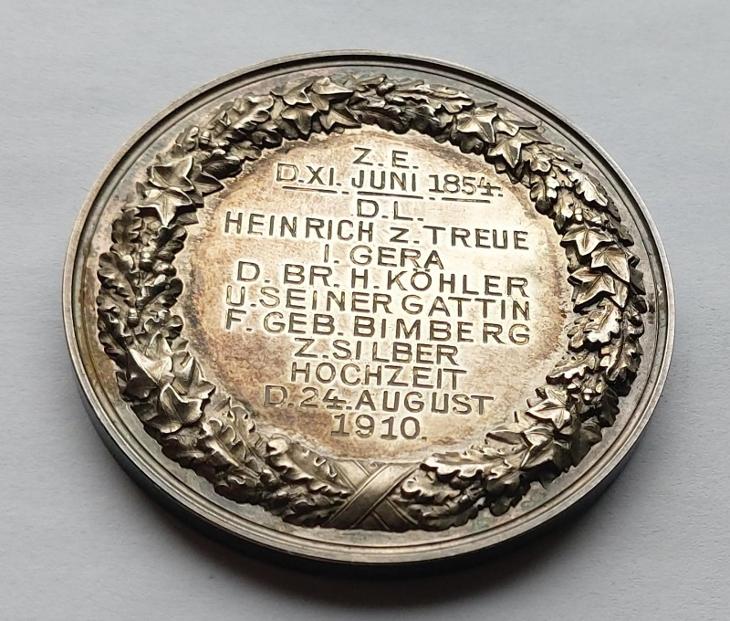 AR Medaile Wilhelm I. + Augusta, na stříbrnou svatbu manželů. Ag - Numismatika