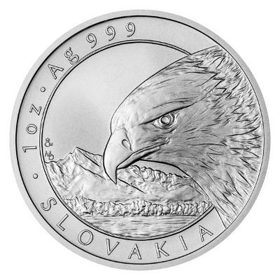 Stříbrná uncová investiční mince Orel 2022 stand 3 ks.