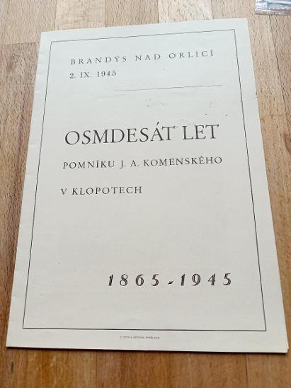1965 - 1945 -80 let - pomník J. A. Komenského  - Filatelie