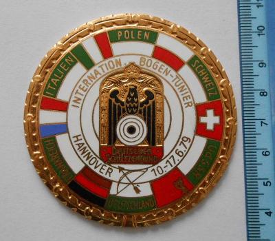 Medaile na mezinárodní lukostřelecké závody v Hannoveru. 1979.
