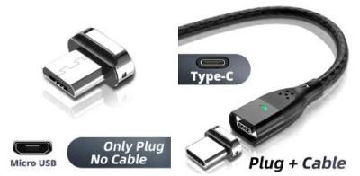 Nový magnetický nabíjecí a datový kabel na USB C+mikro USB z USB A  1m