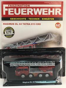 časopis Feuerwehr - požární Tatra 813 8x8 & Magirus DL 44 žebřík 1/72