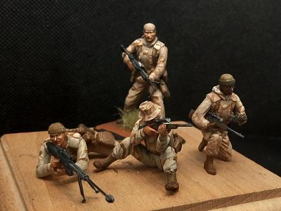 1/35 US Army snipers, 4x malovaná figura