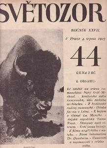 Časopis Světozor, srpen 1927