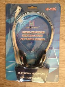 POSLEDNÍ KUS! nová nerozbalená retro sluchátka s mikrofonem Mindsonic