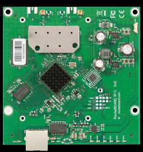 Mikrotik RB911-5HnD Routerboard, 1×LAN, wifi karta 802.11a/n dual,MMCX