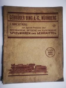 Katalog hraček Bing 1913 - Gebruder Bing A.-G., Nurnberg