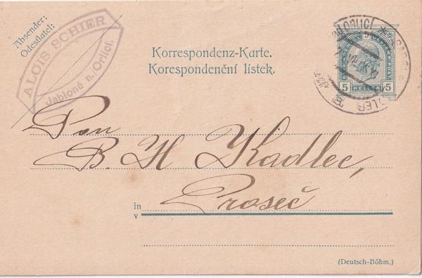 Listy s firemnou pečiatkou, Jabloné n. Orlicí - Zberateľstvo