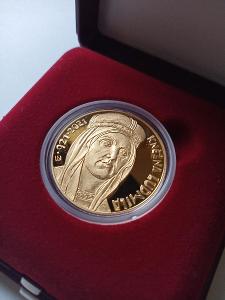 Zlatá mince ČNB 10000 Kč k 1100. výročí úmrtí kněžny Ludmily Proof