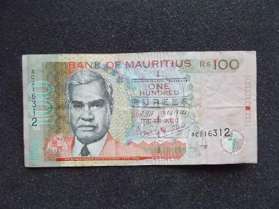 Mauritius Mauricius ostrov 100 Rupií Rupie Afrika bankovka numismatika