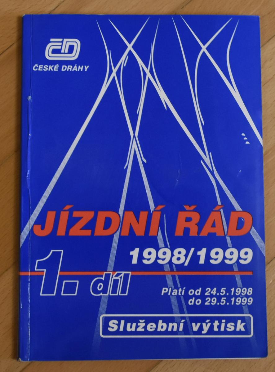 Cestovný poriadok ČD 1998/1999 - 1. diel - Zberateľstvo dopravy