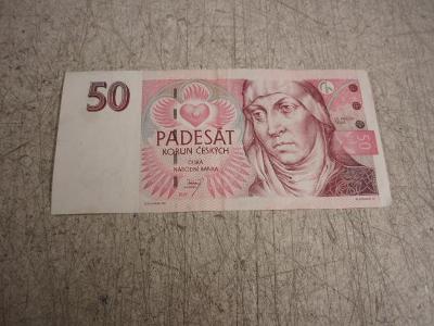 m498 * stará bankovka * 50 kčs * 1997
