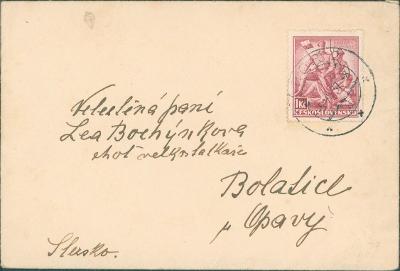 10B4865 Dopis Tábor - Bochýnková Bolatice u Opavy, včetně obsahu