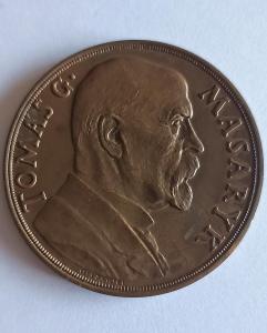 Bronzová medaile T.G.Masaryk na pamět 85 narozenin, bronz